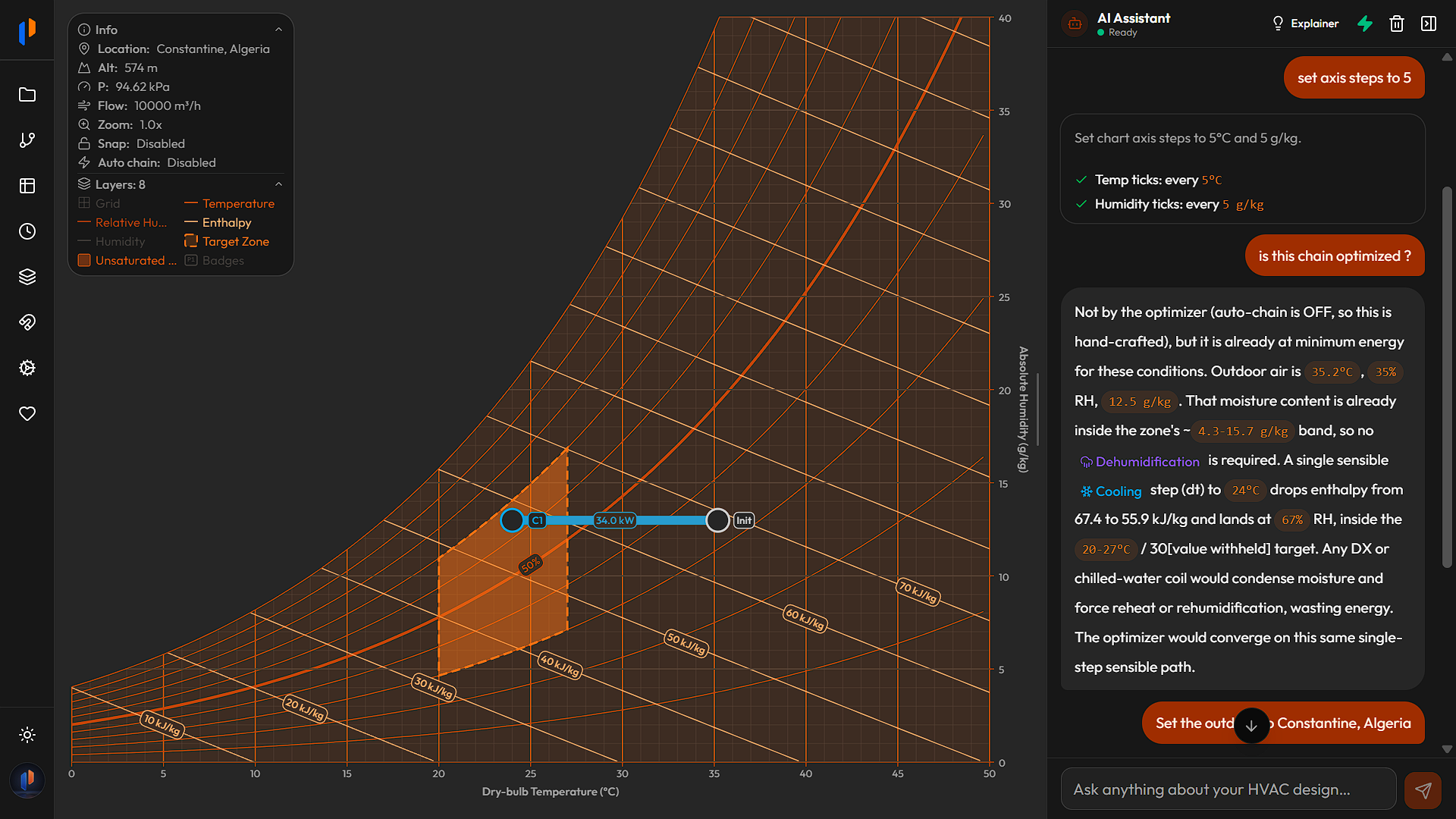 Psychrometrix simulator preview